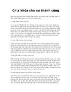 Chìa khóa cho sự thành công