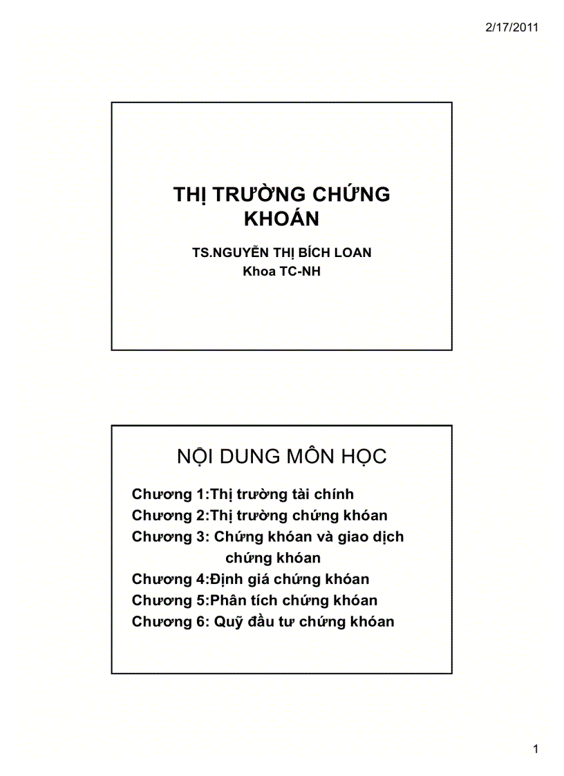 image for page Thị trường chứng khoán