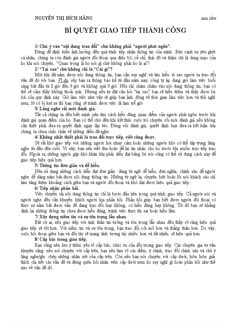 image for page Bí quyết giao tiếp thành công