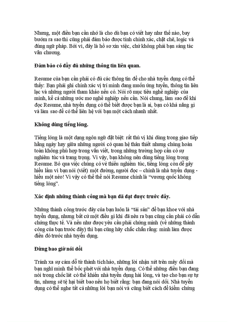 image for page Tổng quan về CV khi xin việc