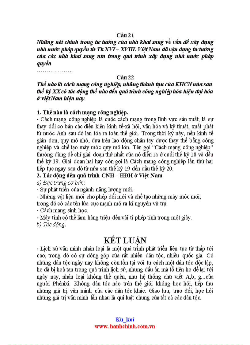 image for page Đề cương ôn tập lịch sử văn minh thế giới