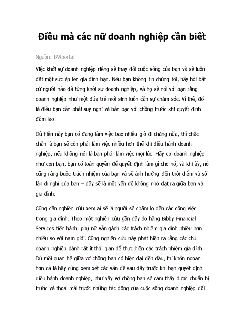 image for page Điều mà các nữ doanh nghiệp cần biết 1