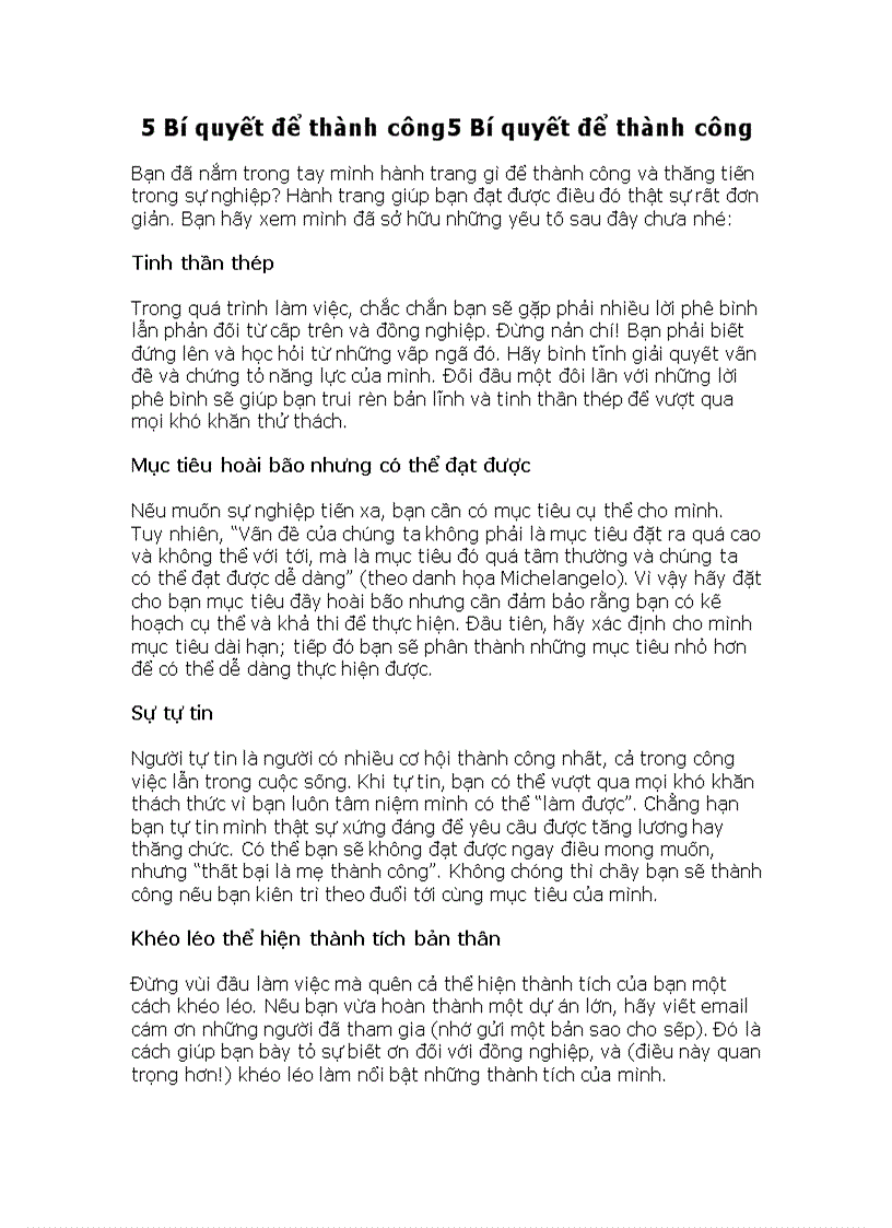 image for page 5 Bí quyết để thành công