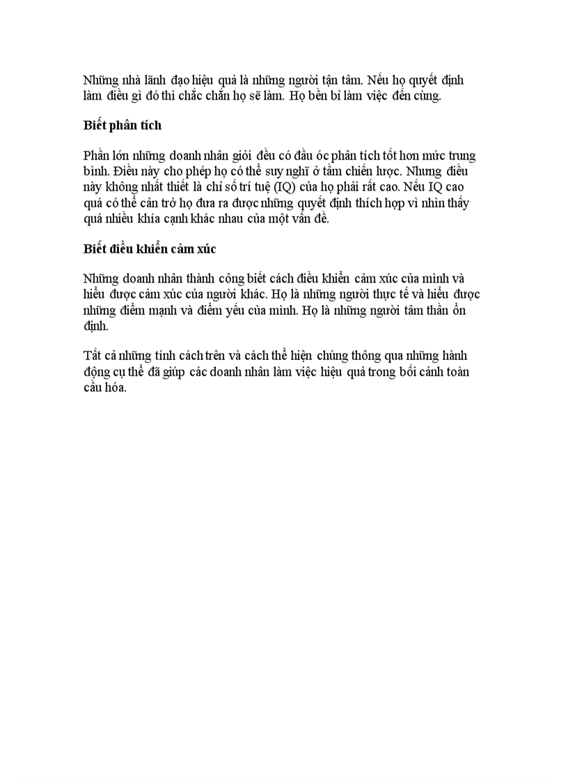 image for page Tính cách doanh nhân cần có