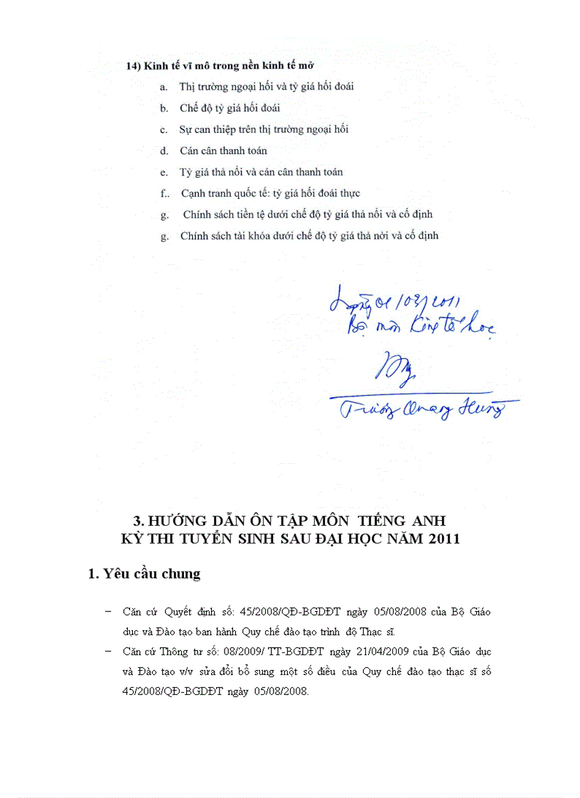 image for page Đề cương ôn thi cao học kinh tế năm 2010 và 2011