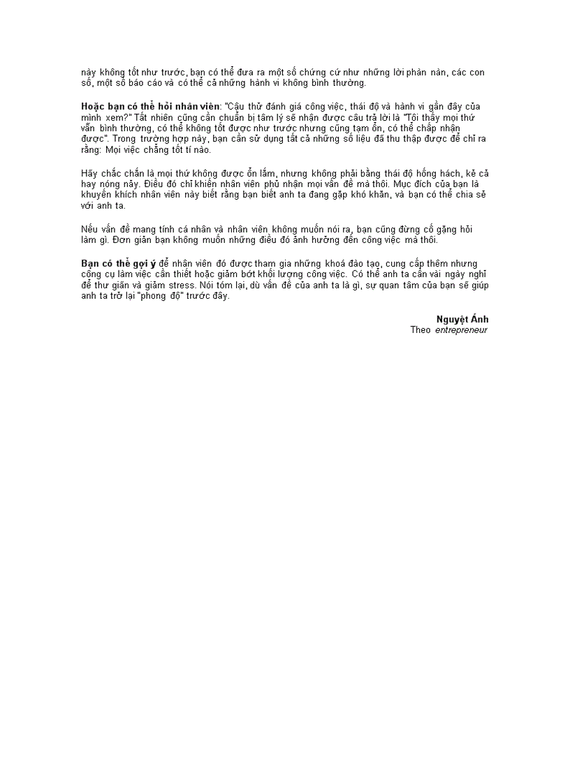 image for page Giúp nhân viên lấy lại phong độ