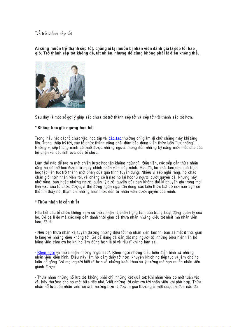 image for page Để trở thành sếp tốt