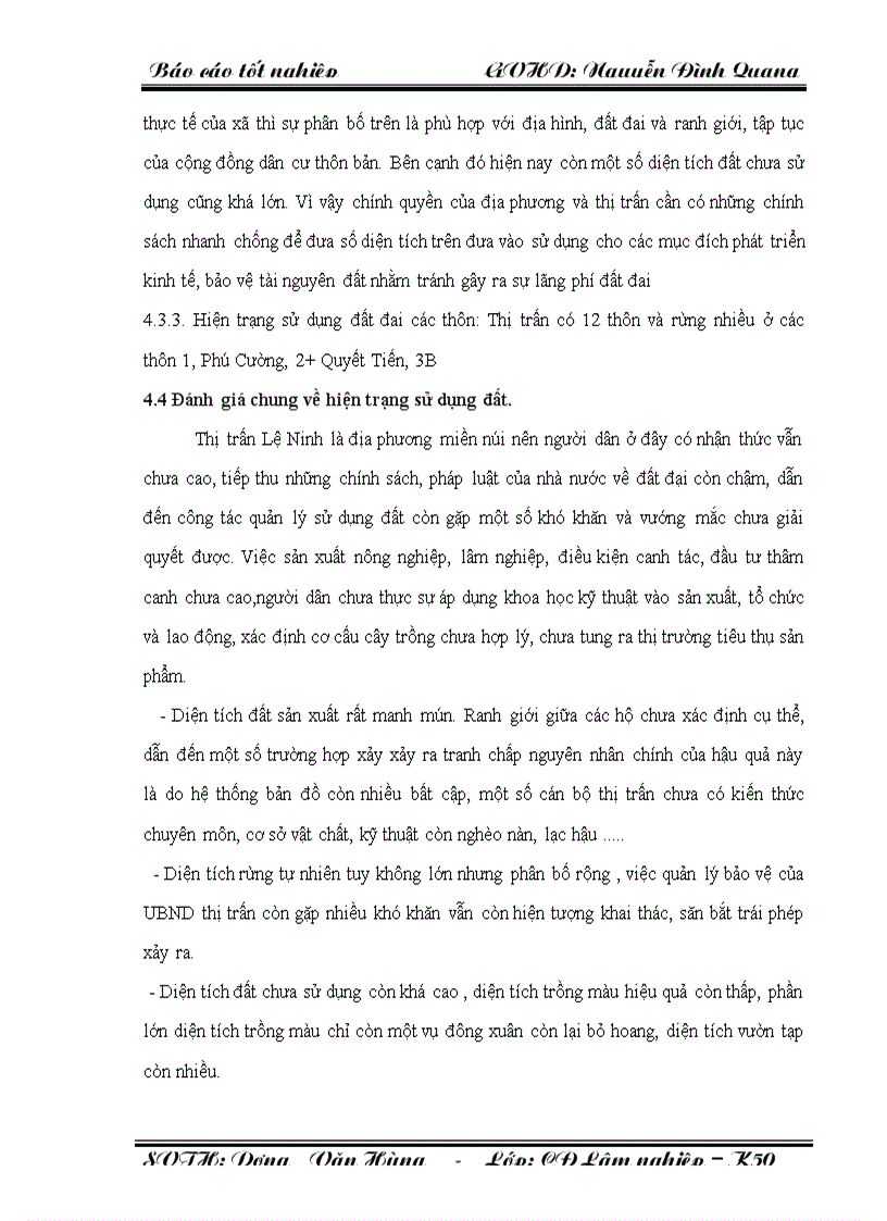 image for page Hiện trạng quản lý đất rừng trên địa bàn Thị trấn Nông trường Lệ Ninh huyện Lệ Thủy Tỉnh Quảng Bình