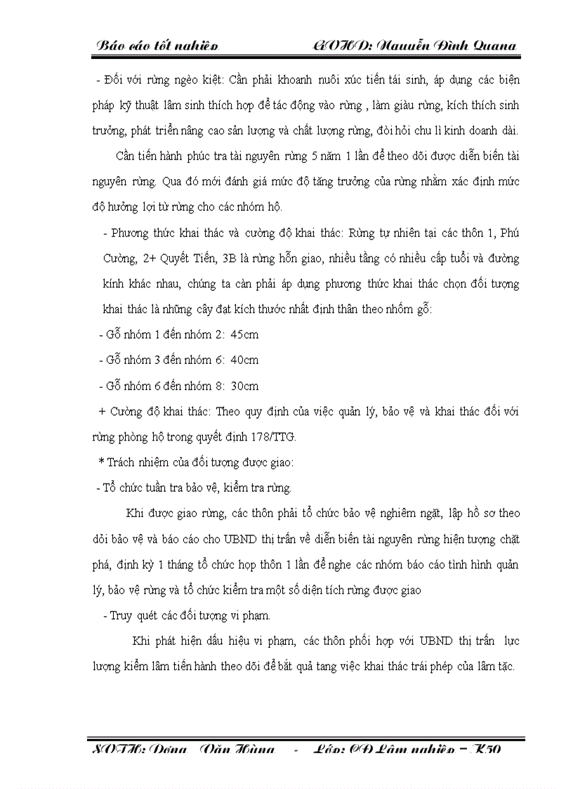 image for page Hiện trạng quản lý đất rừng trên địa bàn Thị trấn Nông trường Lệ Ninh huyện Lệ Thủy Tỉnh Quảng Bình