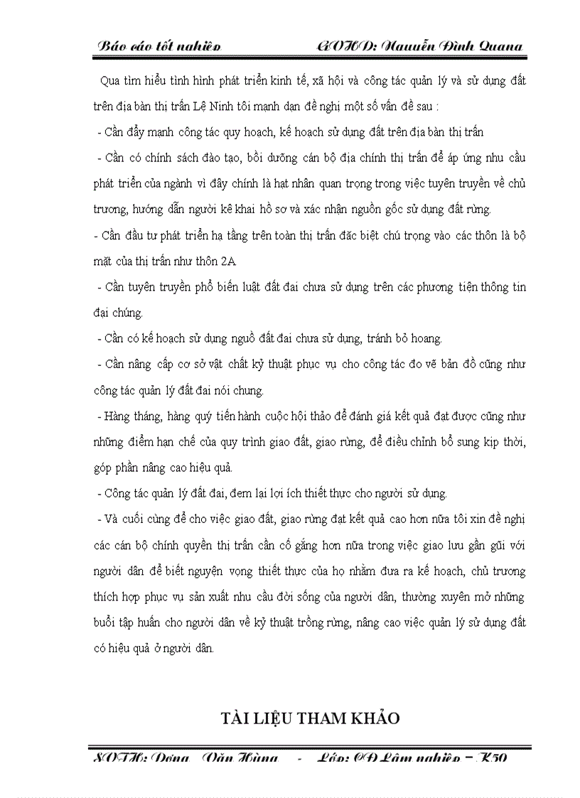 image for page Hiện trạng quản lý đất rừng trên địa bàn Thị trấn Nông trường Lệ Ninh huyện Lệ Thủy Tỉnh Quảng Bình