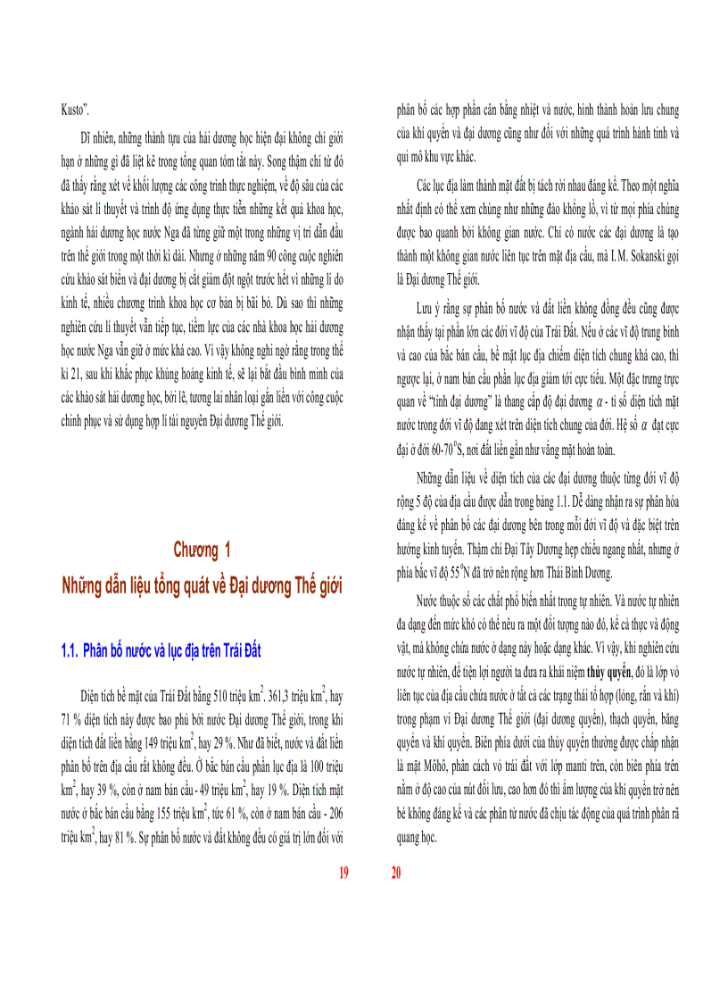 image for page Hải dương học đại cương Phần 1 Các quá trình vật lý