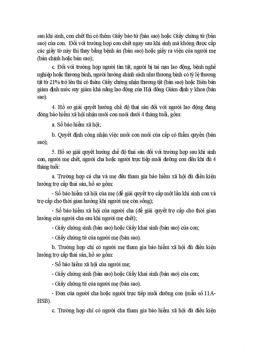 image for page Hồ sơ và quy trình giải quyết hưởng chế độ ốm đau thai sản