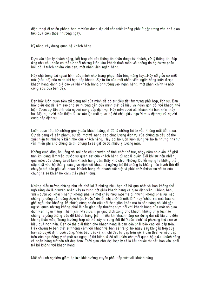 image for page Một số kỹ năng giao tiếp khách hàng trong dịch vụ bán lẻ của Ngân hàng Thương mại
