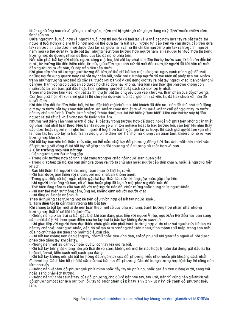 image for page Thủ thuật khi bắt tay