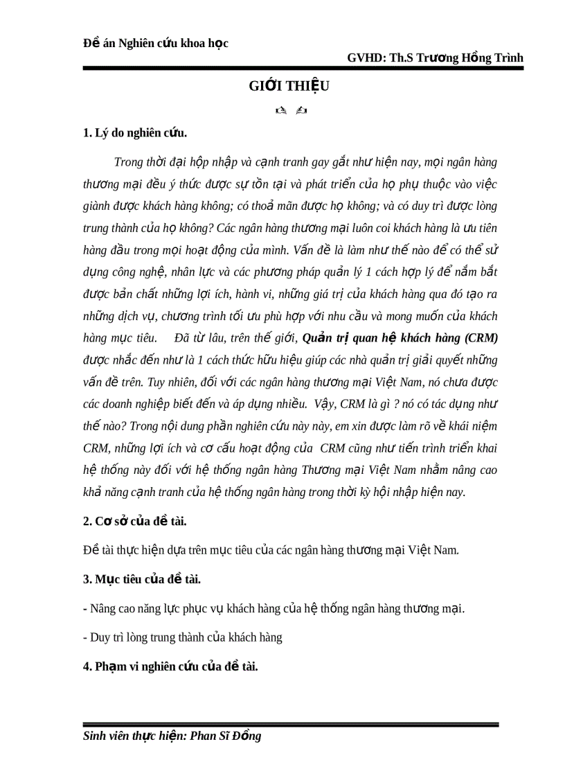 image for page Đề án nghiên cứu khoa học Quản trị quan hệ khách hàng CRM