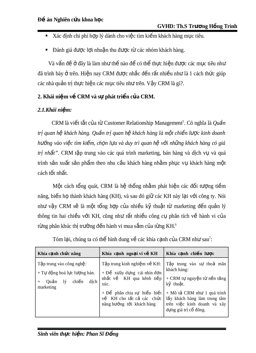 image for page Đề án nghiên cứu khoa học Quản trị quan hệ khách hàng CRM