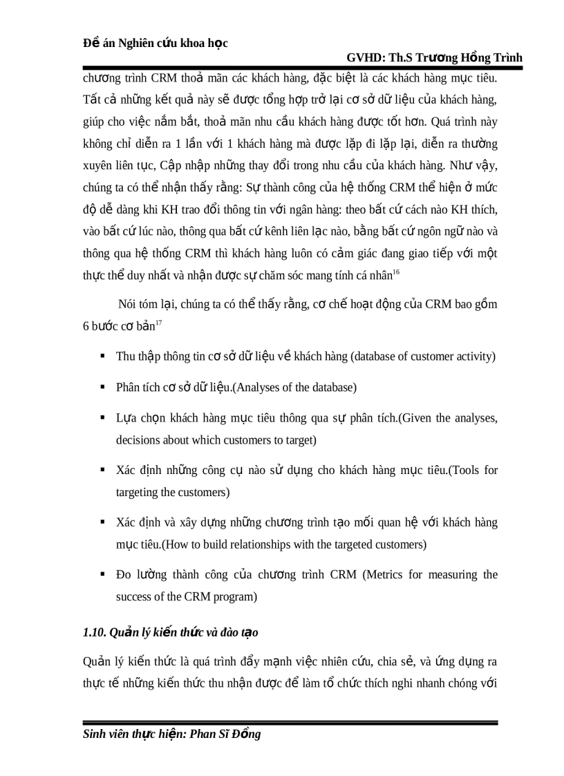 image for page Đề án nghiên cứu khoa học Quản trị quan hệ khách hàng CRM
