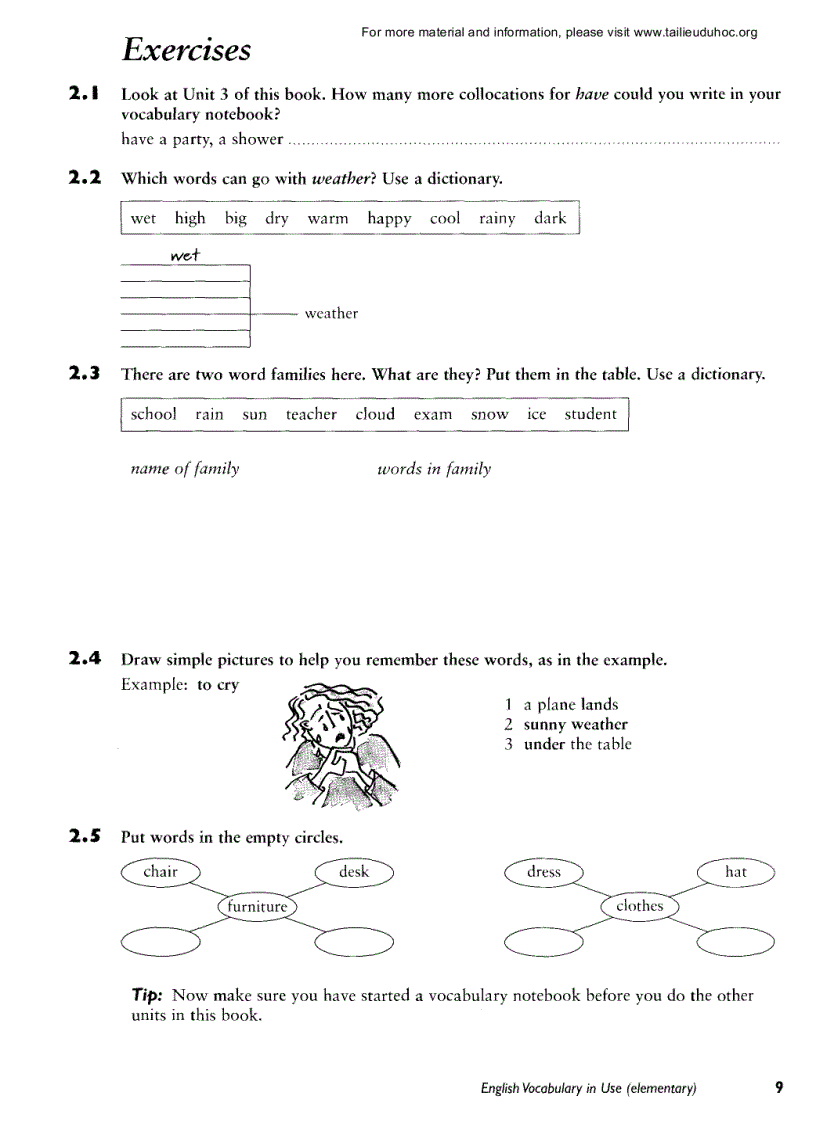 image for page English vocabulary in Use Elementary Cambridge
