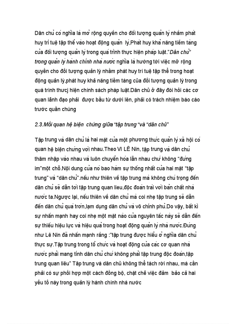 image for page Nguyên tắc tập trung dân chủ và ý nghĩa của nguyên tắc này trong quản lý hành chính nhà nước Việt Nam hiện nay