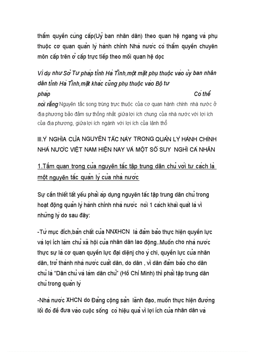 image for page Nguyên tắc tập trung dân chủ và ý nghĩa của nguyên tắc này trong quản lý hành chính nhà nước Việt Nam hiện nay