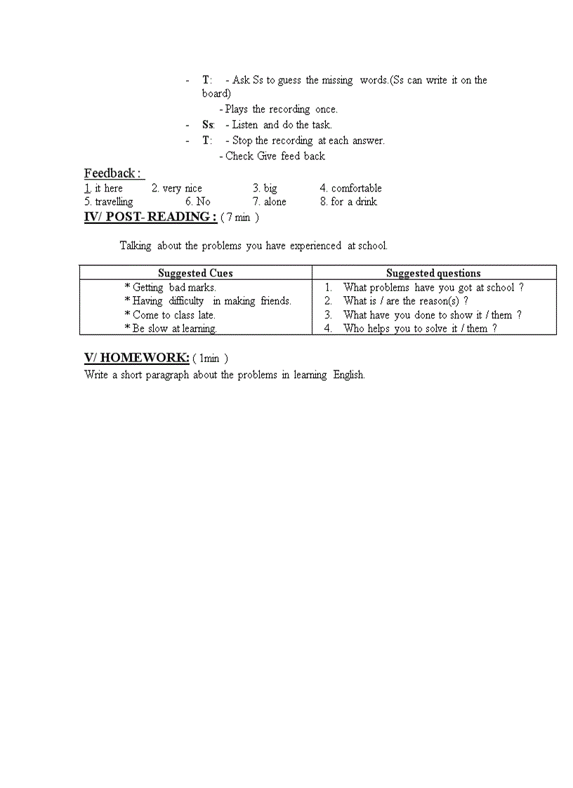 image for page Giáo án tiếng anh lớp 10 unit 2 listening