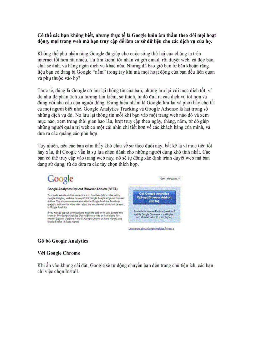 image for page Gỡ bỏ Google Analytic và Adsense