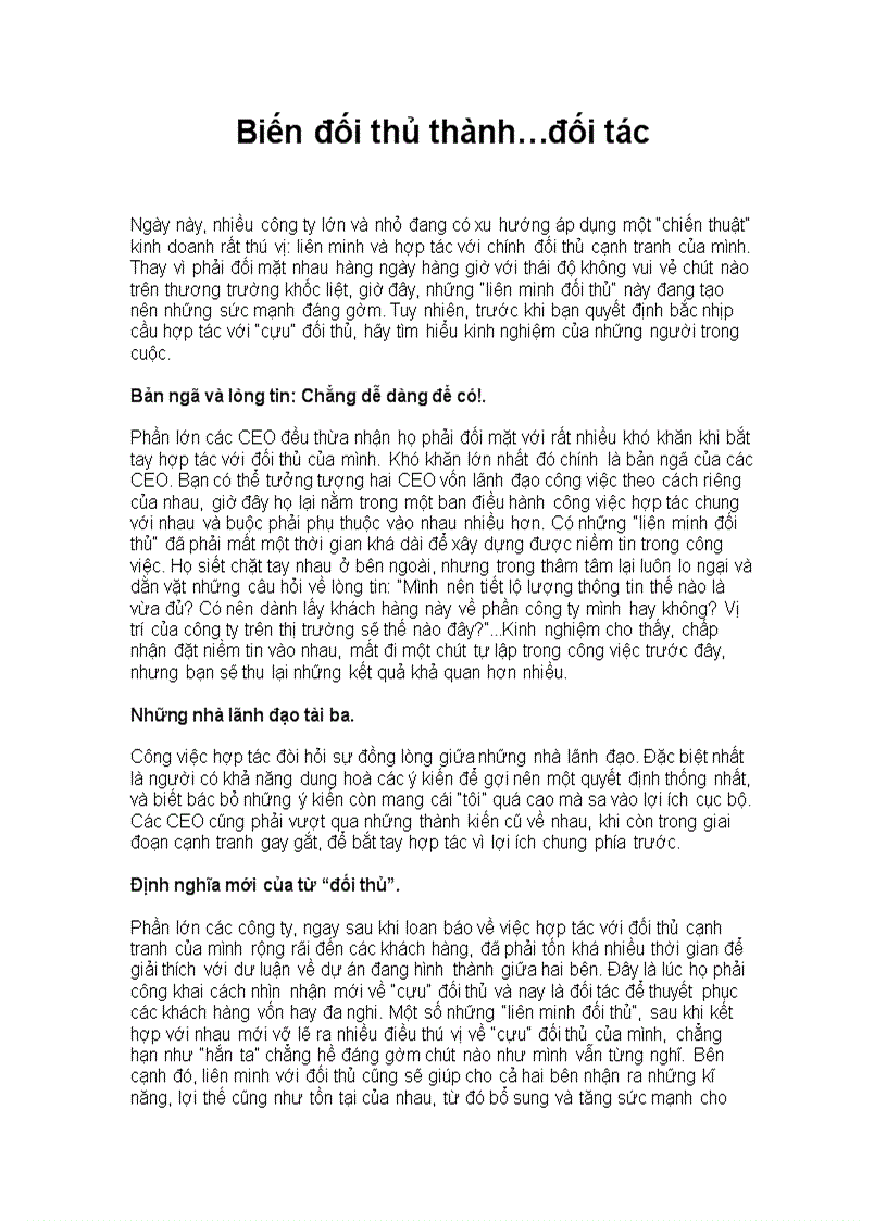 image for page Biến đối thủ thành đối tác