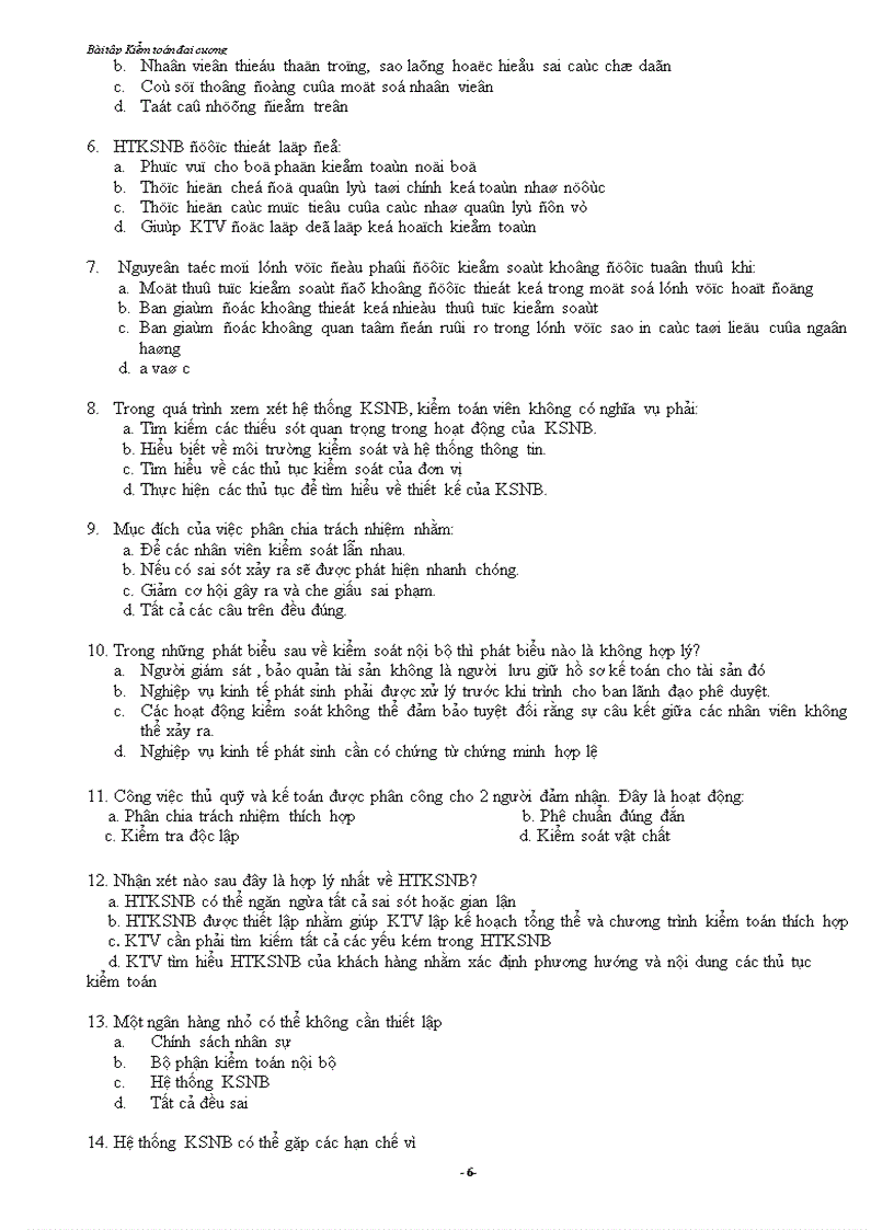 image for page Bài tập Kiểm toán đại cương 1