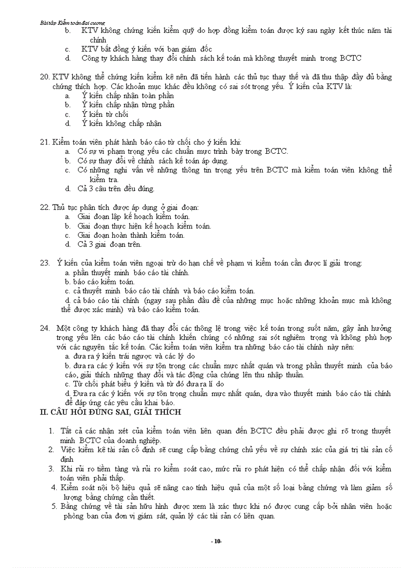 image for page Bài tập Kiểm toán đại cương 1