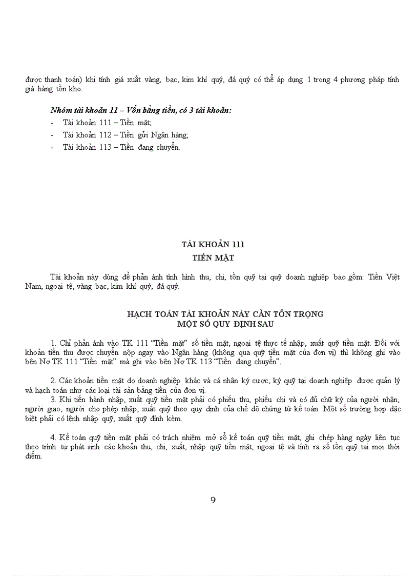 image for page Hệ thống tài khoản chế độ kế toán 1