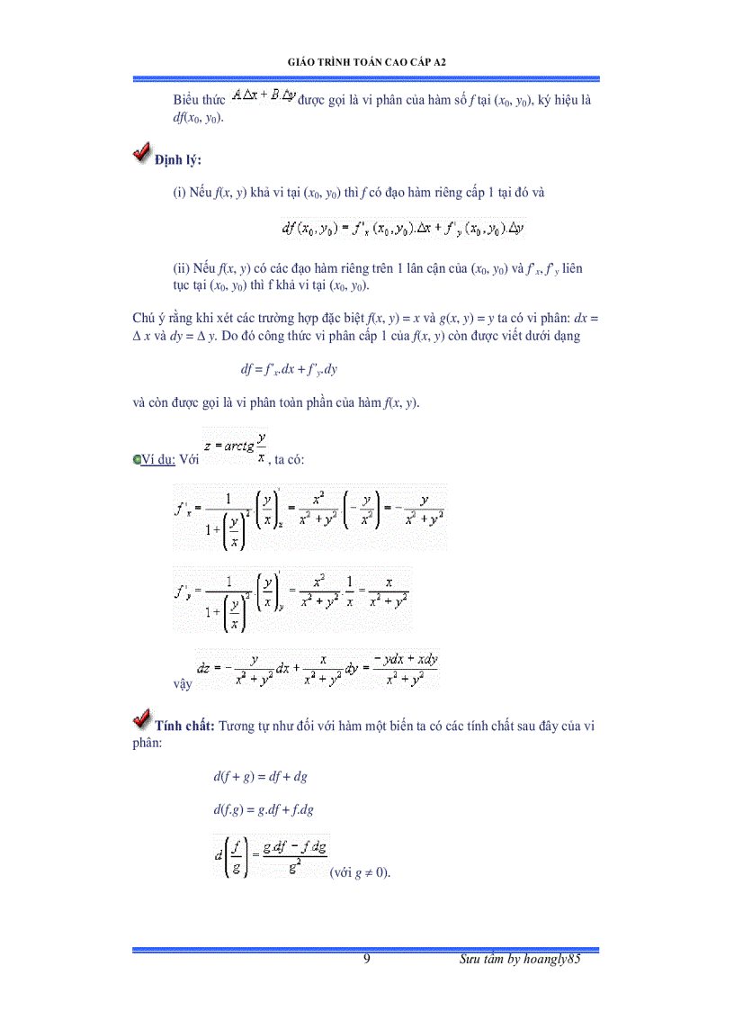 image for page Giáo trình toán cao cấp A2