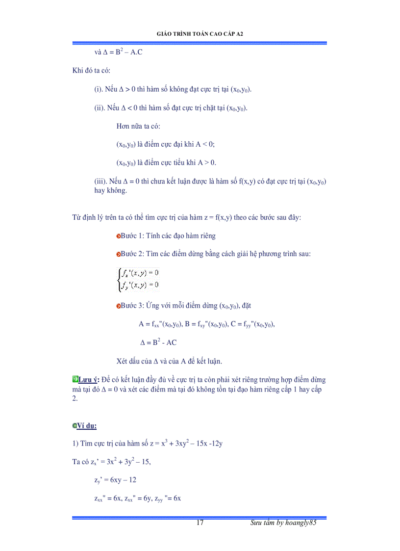image for page Giáo trình toán cao cấp A2