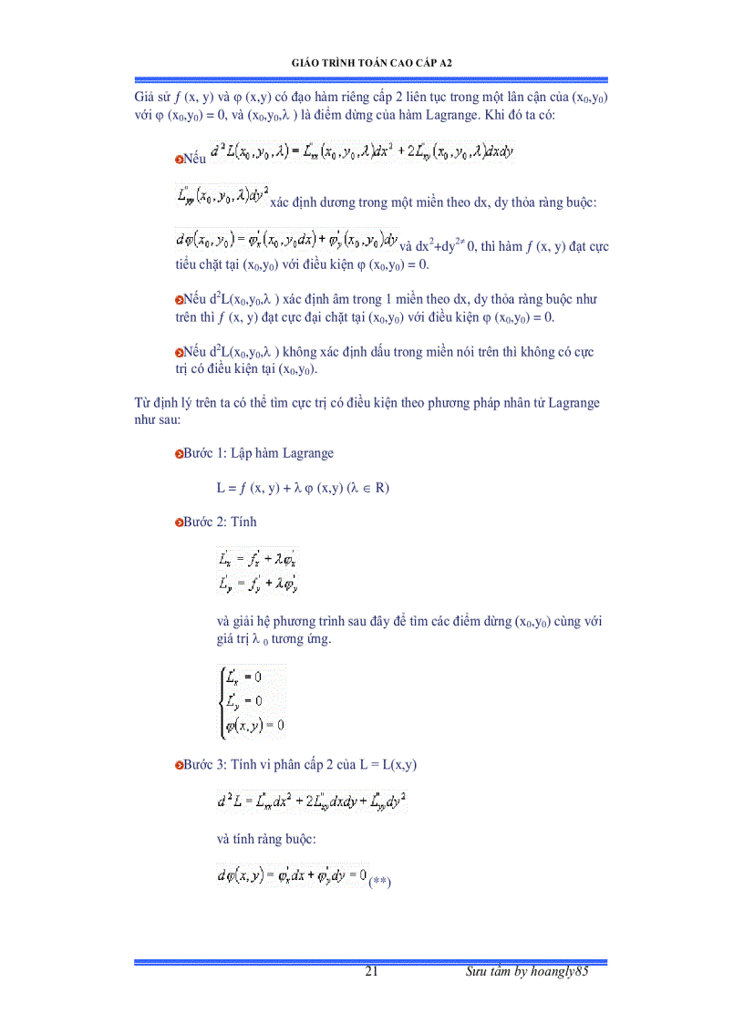 image for page Giáo trình toán cao cấp A2