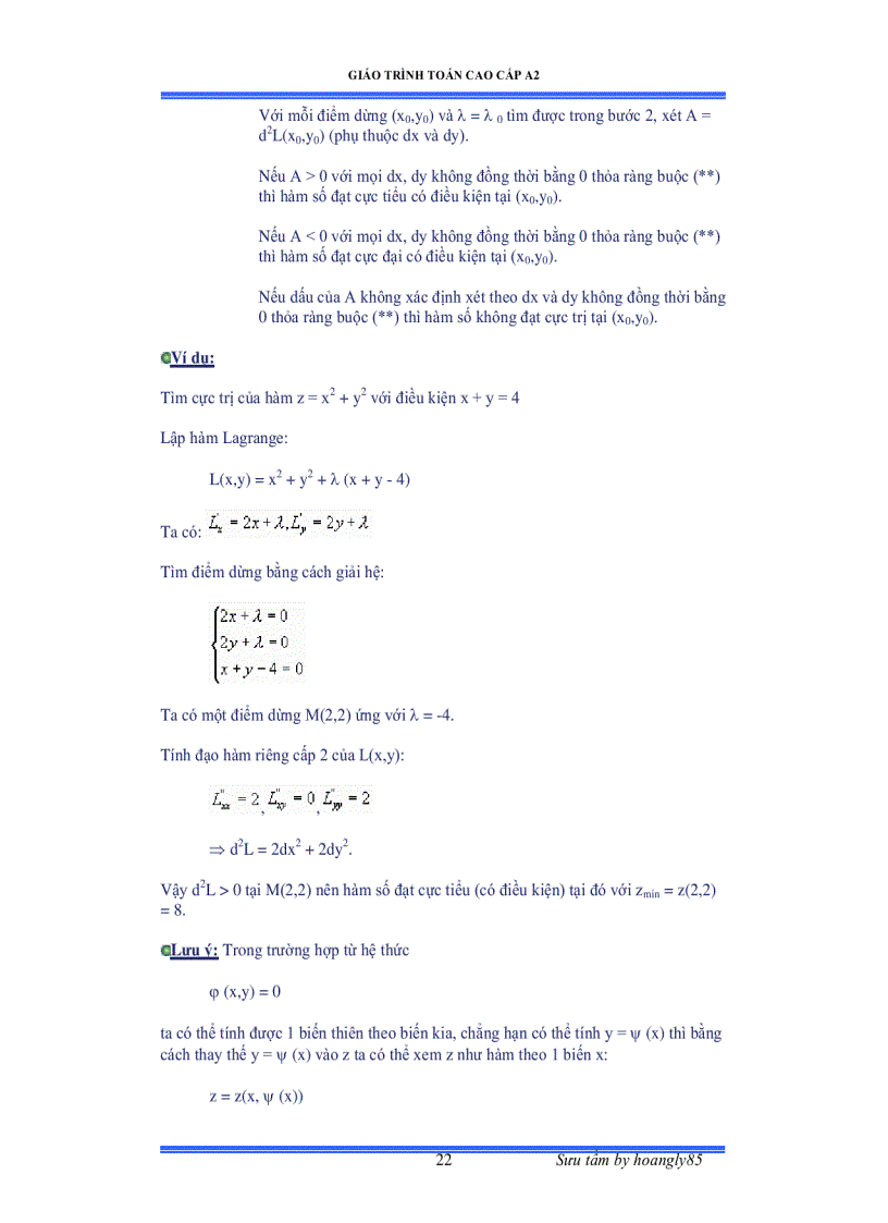 image for page Giáo trình toán cao cấp A2