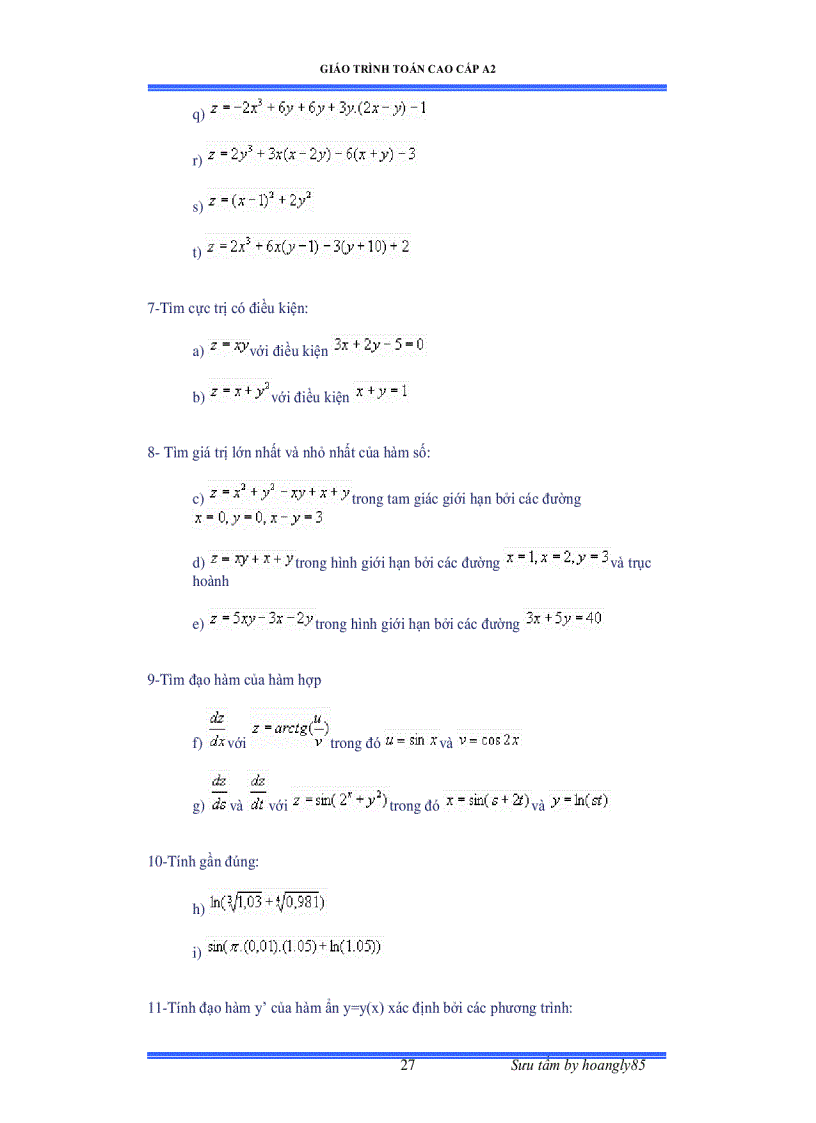 image for page Giáo trình toán cao cấp A2