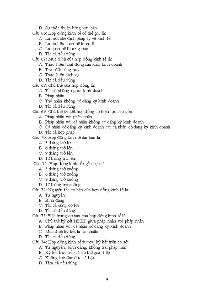 image for page Trắc nghiệm luật kinh tế không đáp án