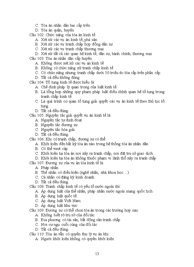 image for page Trắc nghiệm luật kinh tế không đáp án