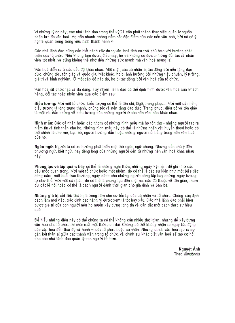 image for page Lãnh đạo trong môi trường đa văn hoá