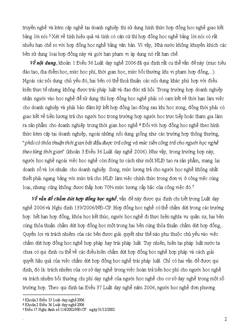 image for page Nêu và phân tích các quy định hiện hành về hợp đồng học nghề
