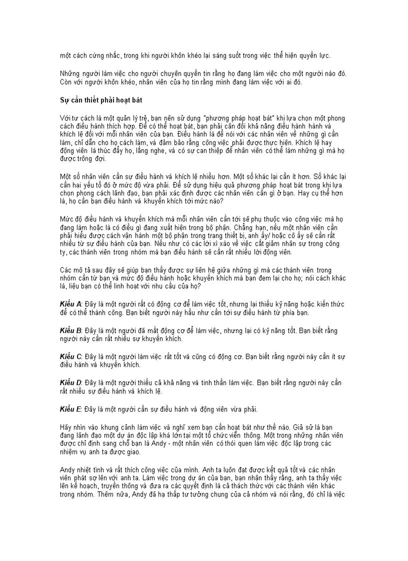 image for page Lựa chọn phong cách điều hành