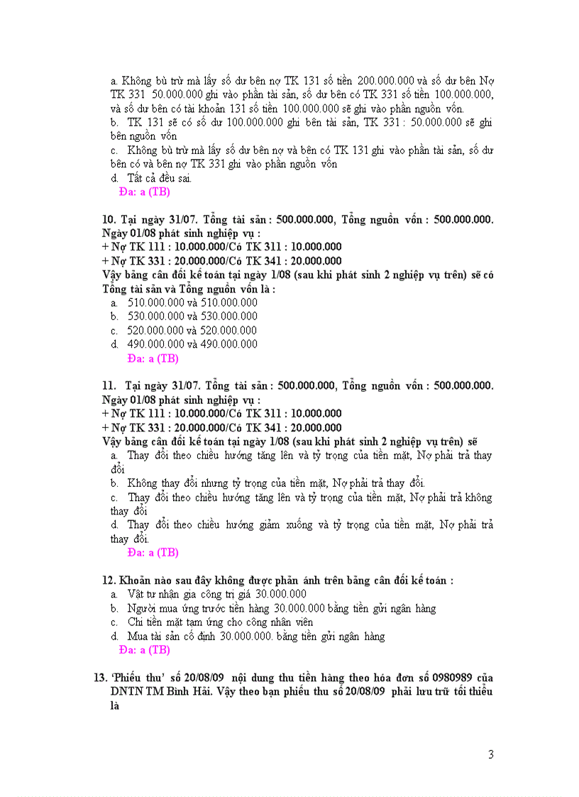 image for page Câu hỏi trắc nghiệm kế toán tài chính doanh nghiệp