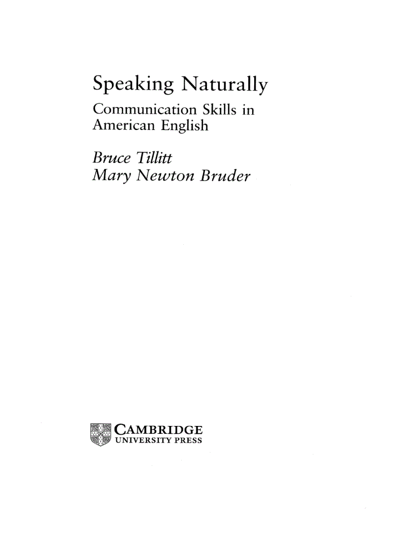 image for page Speaking neturally