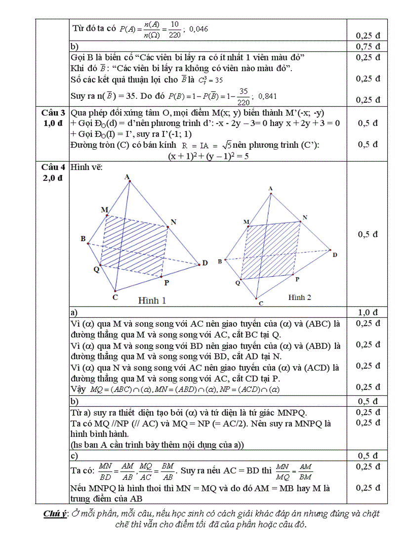 image for page Đề thi học kì 1 Toán 11 THPT TRẦN PHÚ QUẢNG NINH 2007 2008