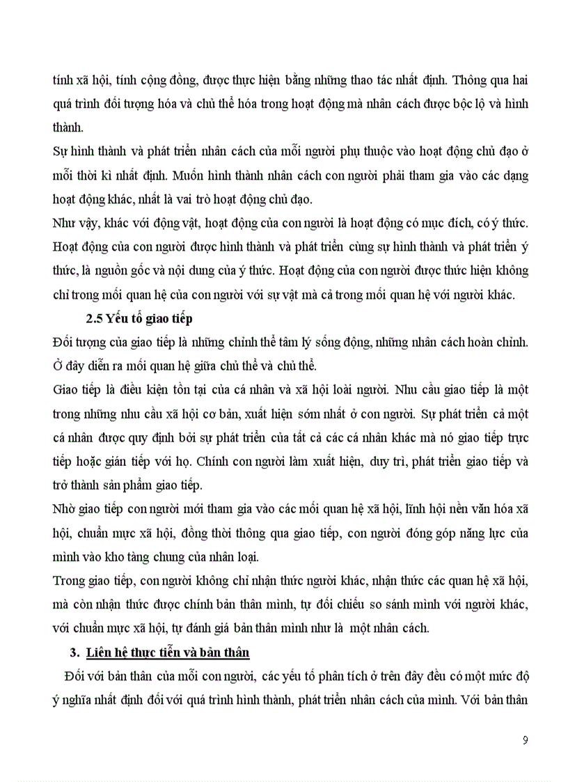 image for page Phân tích vai trò của các yếu tố đối với sự hình thành phát triển nhân cách