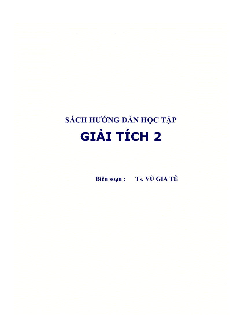 image for page Sách hướng dẫn học giải tích 2
