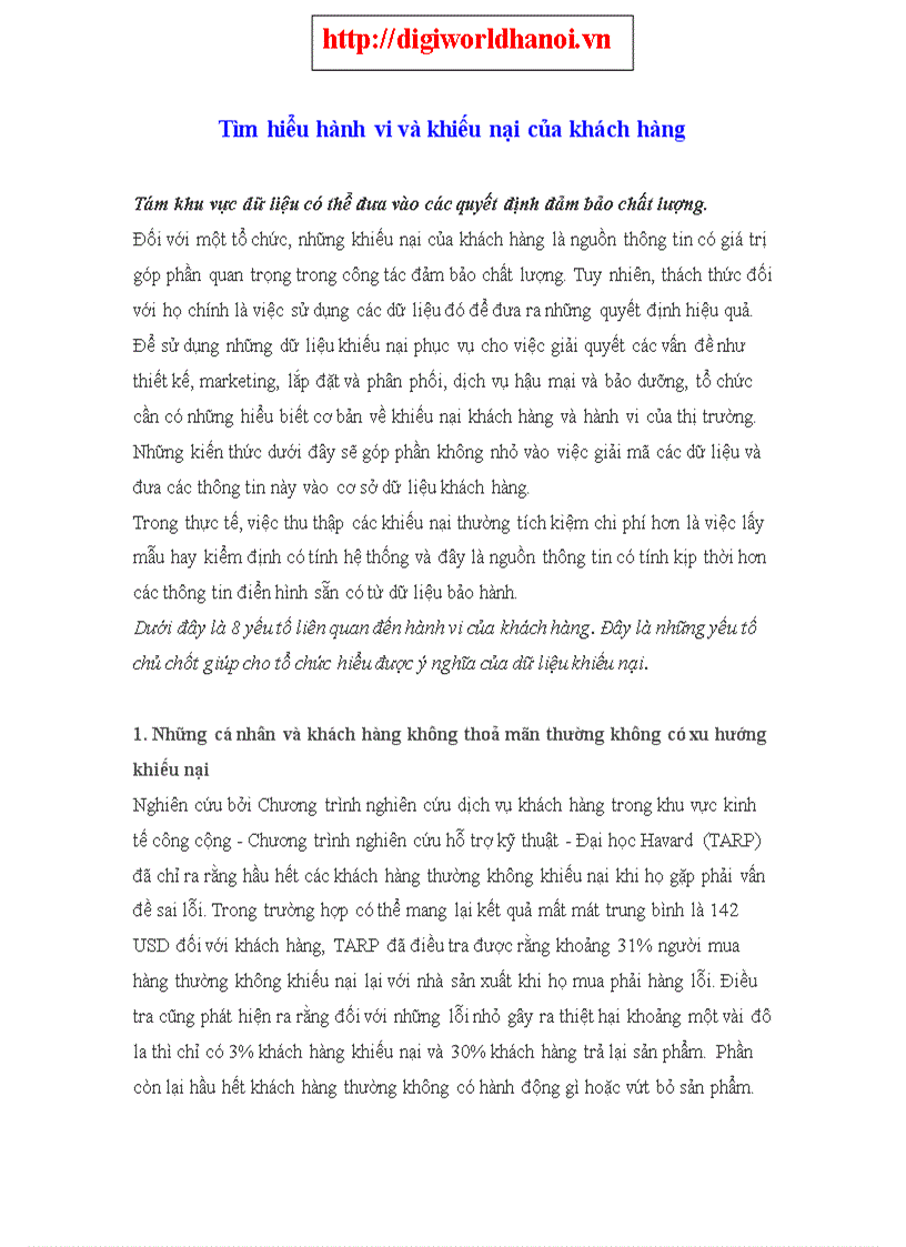 image for page Tìm hiểu hành vi khiếu nại khách hàng