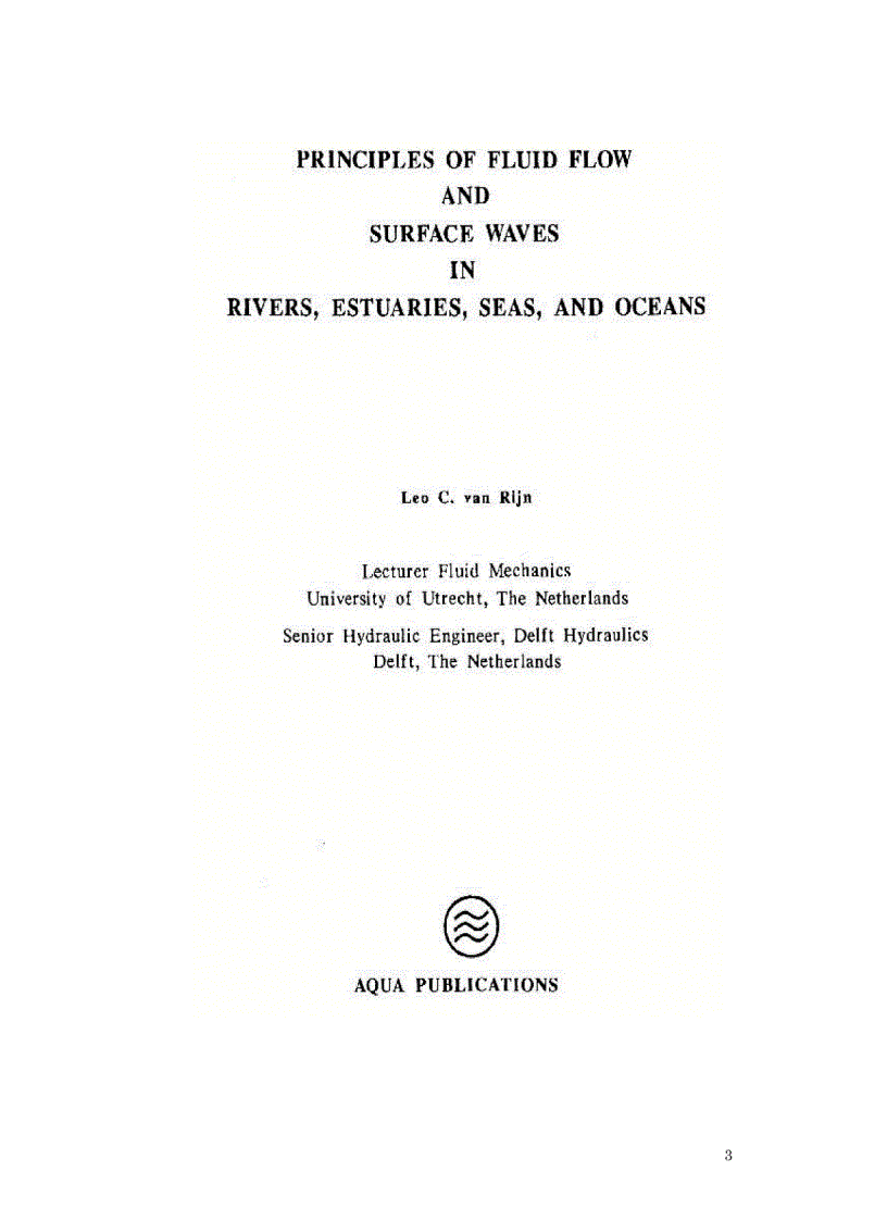 image for page Các nguyên lý của dòng chảy chất lỏng và sóng mặt trong sông cửa sông biển và đại dương