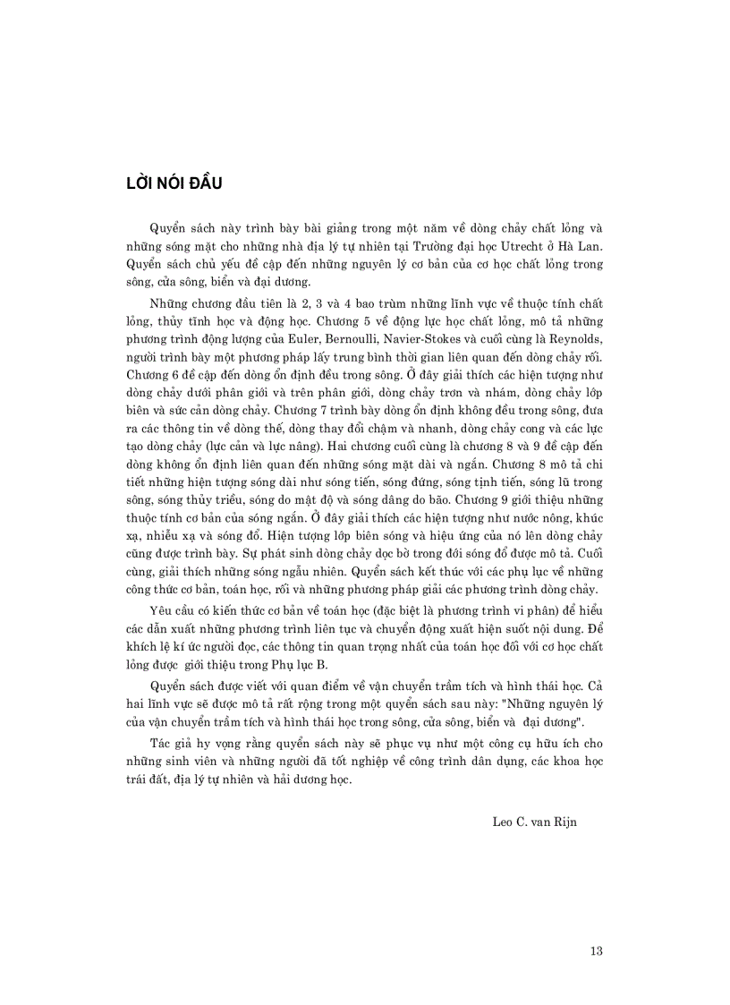 image for page Các nguyên lý của dòng chảy chất lỏng và sóng mặt trong sông cửa sông biển và đại dương