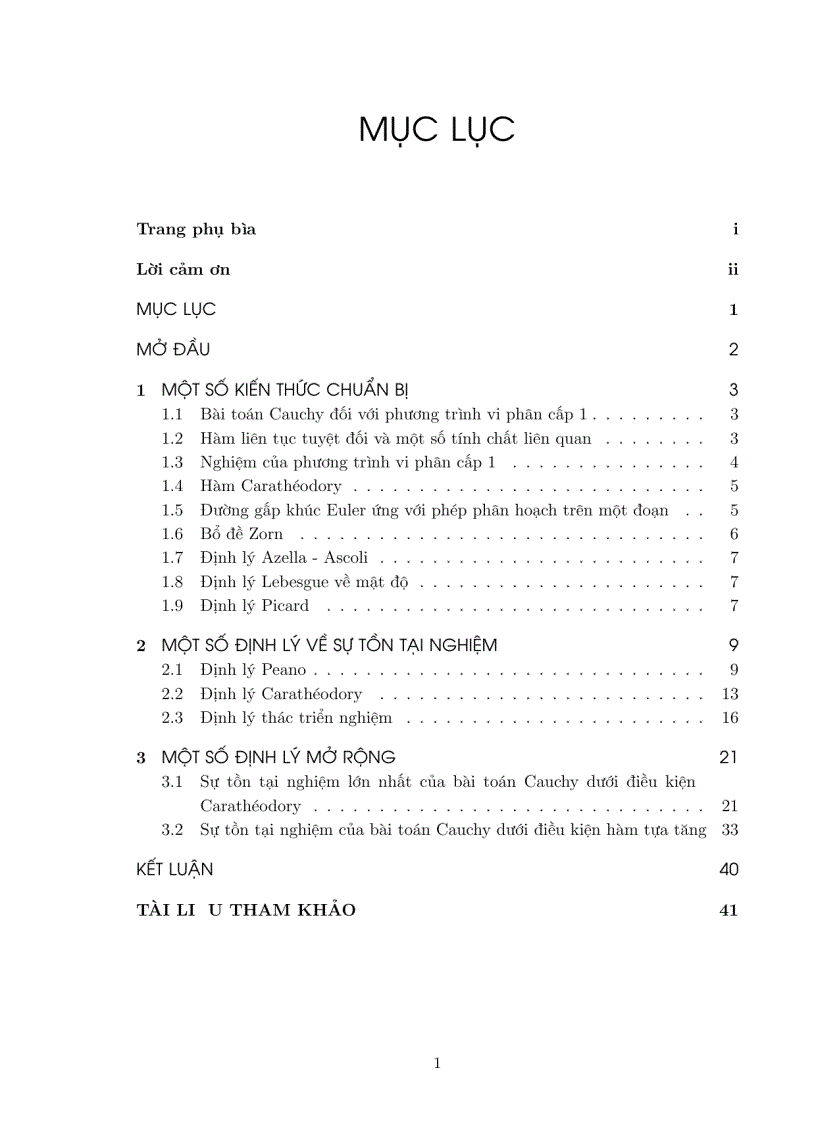 image for page Luận văn tốt nghiệp ĐHSP Một số định lý về tồn tại nghiệm của bài toán Cauchy đối với phương trình vi phân cấp 1