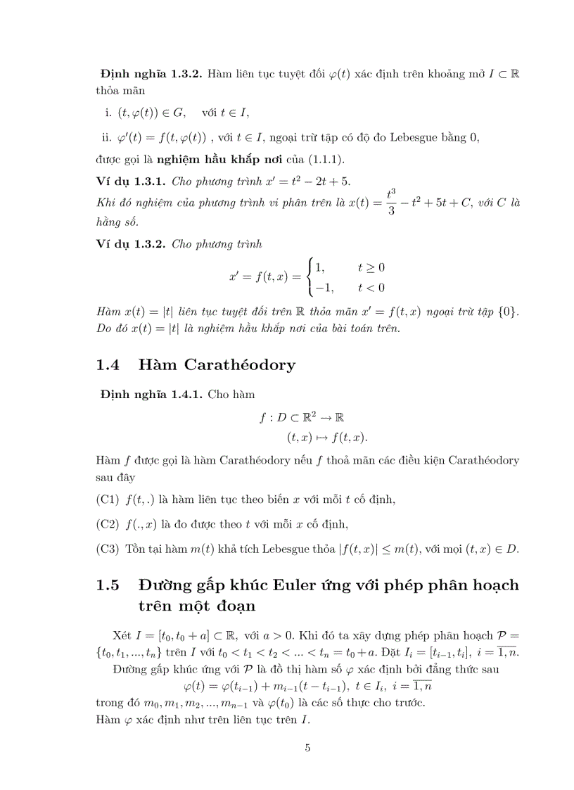 image for page Luận văn tốt nghiệp ĐHSP Một số định lý về tồn tại nghiệm của bài toán Cauchy đối với phương trình vi phân cấp 1
